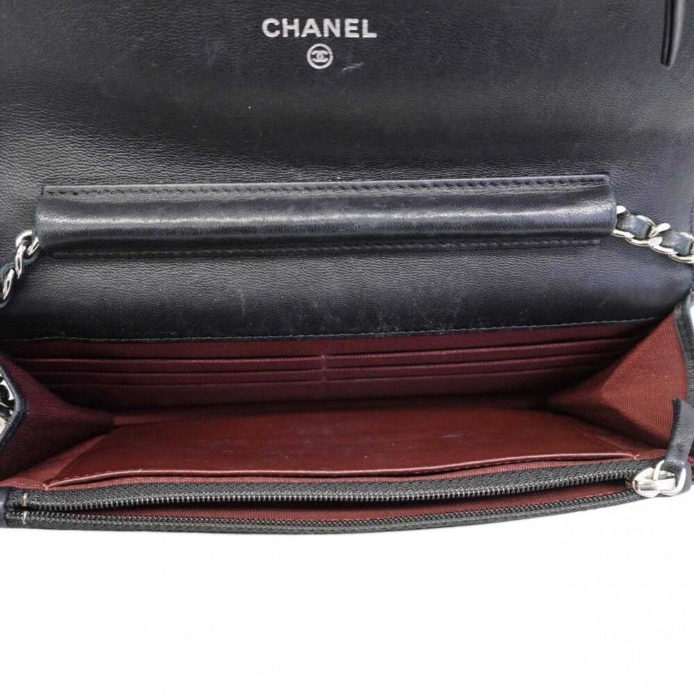 CHANEL Authentic Black Lambskin Leather Wallet - Picture 4 of 13